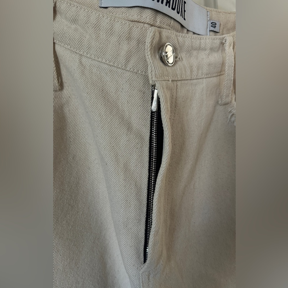 Paradoxe Paris Frayed Zipper Jeans Sz 40 View 4